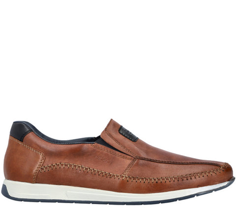 Pantofi casual, barbati, RIEKER, 11962-25, maro, piele naturala